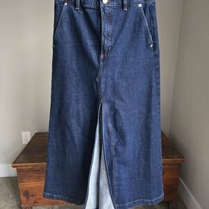 Banana Republic Factory Indigo Midi Skirt